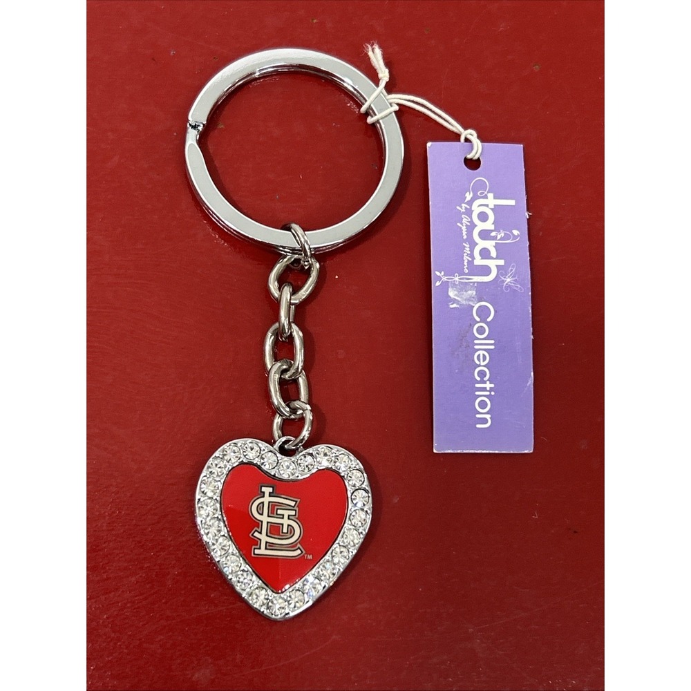 St Louis Cardinals Keychain Rhinestone St. L. Emblem Team‎ Color Baseball 2007